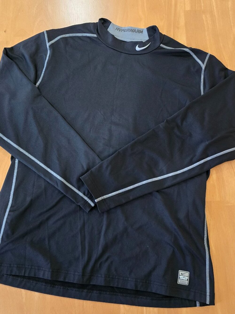 Nike Men's Pro Combat Dri Fit Long Sleeve Shirt Fitted‎ Hyperwarm Black XXL